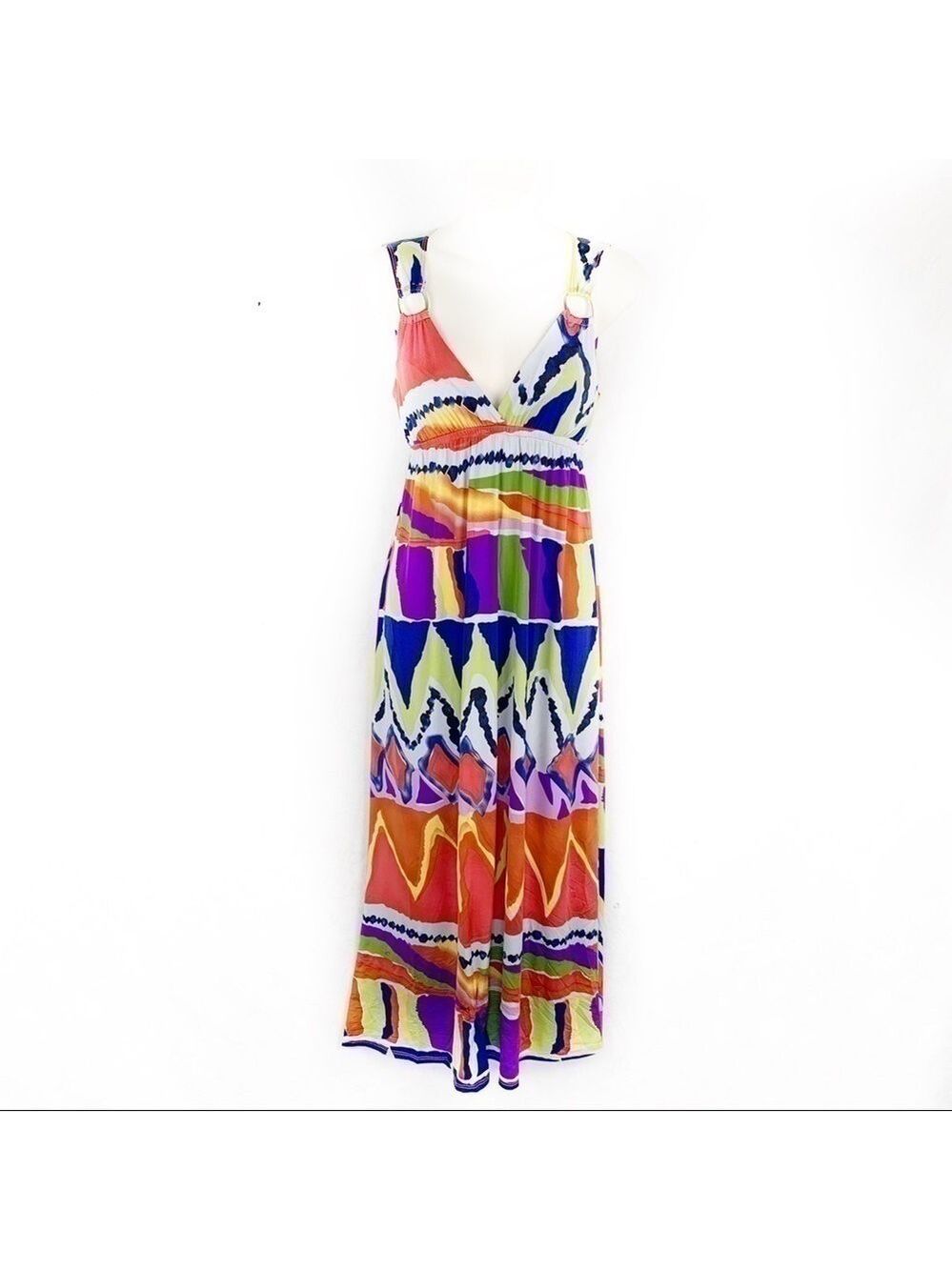 𝅺euc-mon amle Maxi Dress/GoldBuckles Vibrant Colors